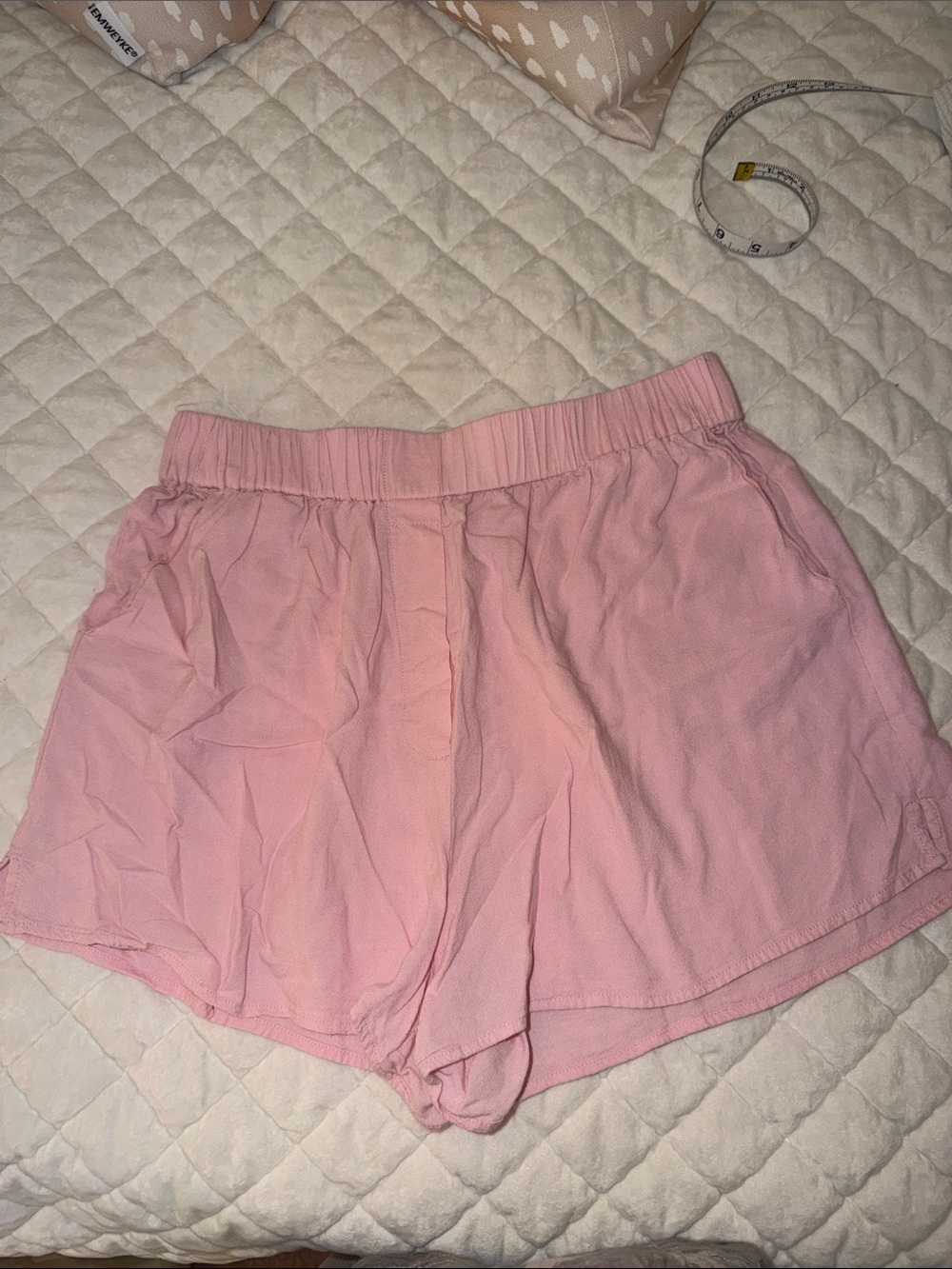 Daily Drills Pink Elastic-Waist Casual Shorts
